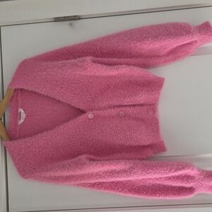 Cozy Pink Sweater Cardigan!